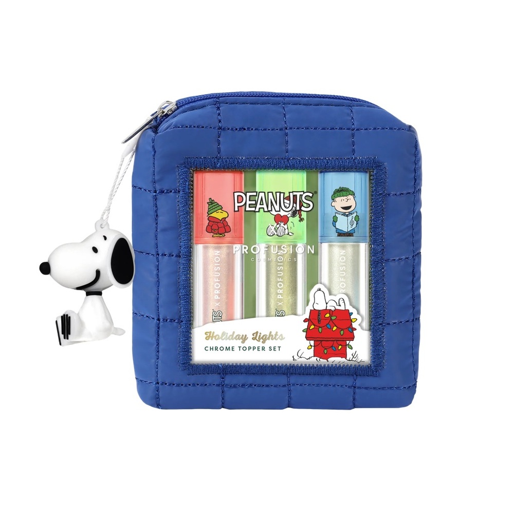 Peanuts Profusion Cosmetics Holiday Lights Chrome Topper Set Lip Gloss Eyeshadow